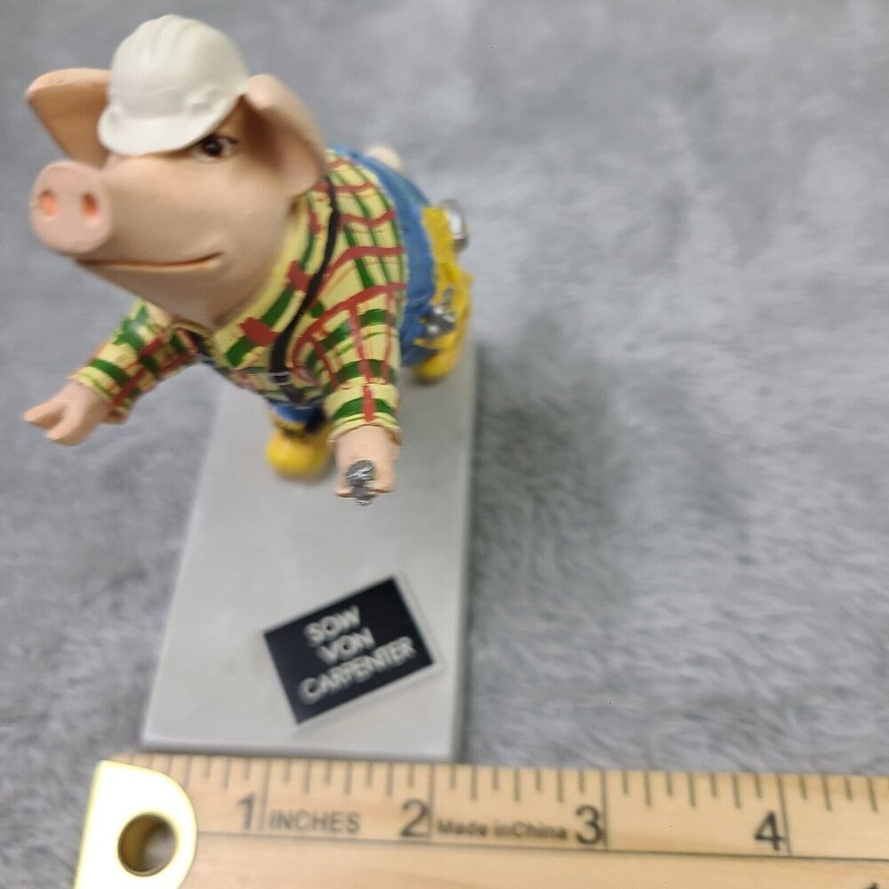The Big Pigs Sow Von Carpenter Pig Figure Figurine 2002 4” Art Opportunities Inc
